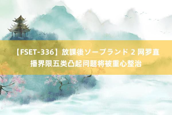 【FSET-336】放課後ソープランド 2 网罗直播界限五类凸起问题将被重心整治