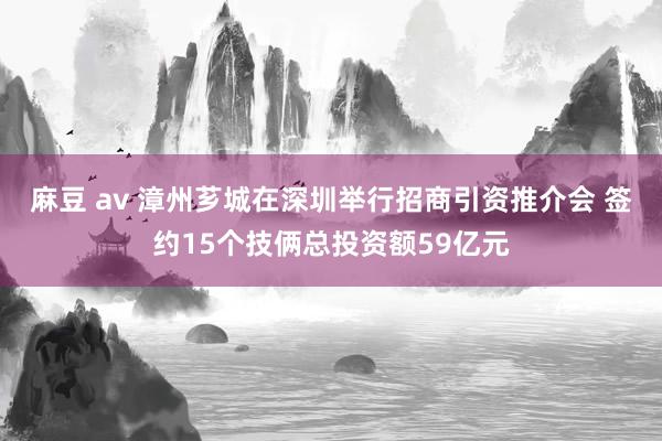 麻豆 av 漳州芗城在深圳举行招商引资推介会 签约15个技俩总投资额59亿元